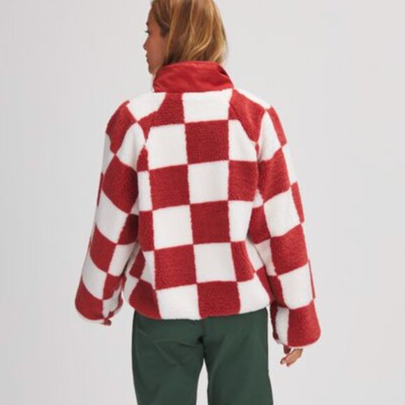 stoic Jackets & Blazers - Stoic MTN High Pile Fleece Full Zip Jacket Size M Checkerboard Sherpa Gorpcore
